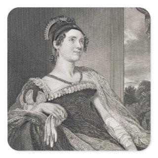 Louisa Catherine Adams (1775-1852) engraved by G.F Square Sticker