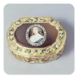Louix XV oval snuff box Square Sticker