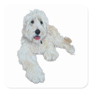 Lovable Goldendoodle Square Sticker