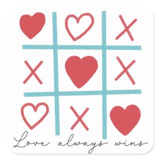 Love Always Wins Square Sticker