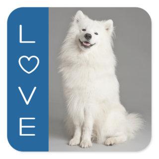 Love American Eskimo Puppy Dog Sticker / Label