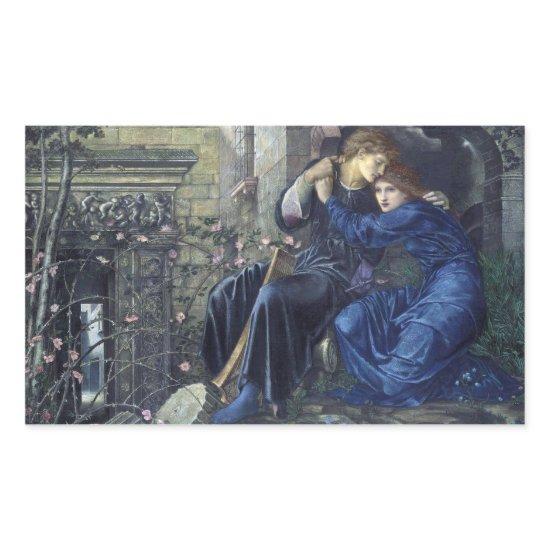 Love Among the Ruins (by Edward Burne-Jones) Rectangular Sticker