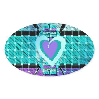 Love and affection Keep it simple Oval Sticker