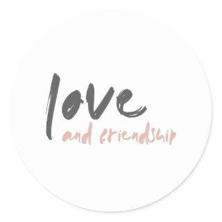 Love and Friendship | Modern Forever Friend Bestie Classic Round Sticker