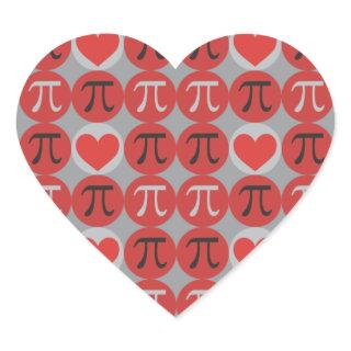 Love and Hearts Pi © - Cute Pi Day Gift Stickers