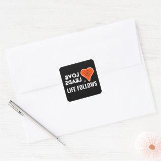 Love and life v2a square sticker