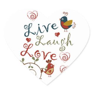 Love Birds Heart Sticker