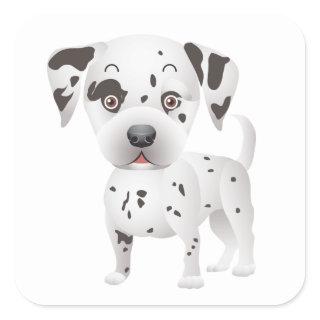 Love Dalmatian Puppy Dog Greeting Stickers