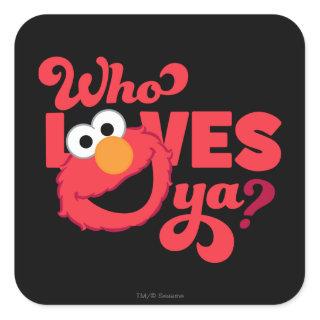 Love Elmo Square Sticker