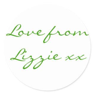 Love from Lizzie Stickers (Sheet of 20)