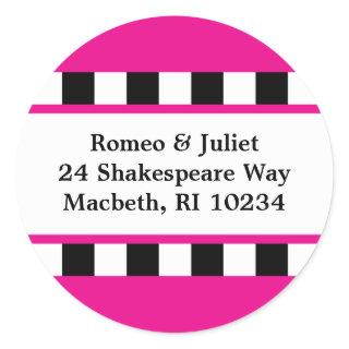 Love! Hearts Address Label - Pink