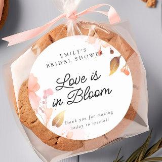 Love in Bloom Bridal Shower Classic Round Sticker