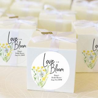 Love is in Bloom Wildflower Meadow Bridal Shower Classic Round Sticker