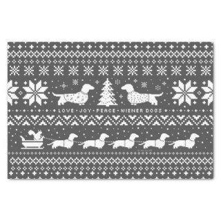Love Joy Peace Wiener Dogs | Dachshunds Christmas Tissue Paper
