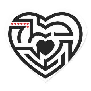 love labyrinth heart sticker