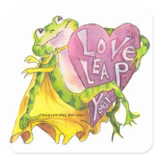 LOVE LEAP YEAR SQUARE STICKER