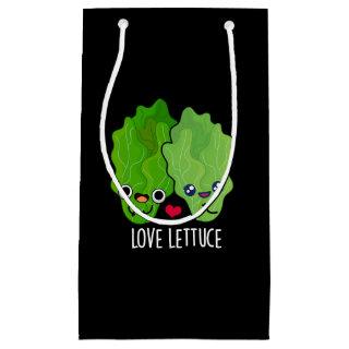 Love Lettuce Funny Veggie Pun Dark BG Small Gift Bag