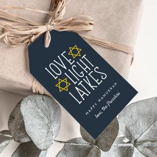Love, Light & Latkes | Hanukkah Gift Tags