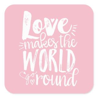 Love Makes the World Go Round Stickers