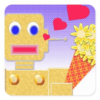 Love Me, I'm a Bot Square Sticker