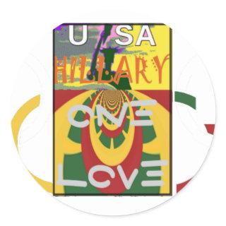 Love Message in Rasta Colors Art Print Classic Round Sticker