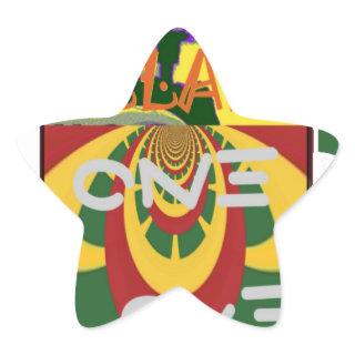 Love Message in Rasta Colors Art Print Star Sticker