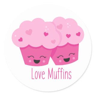 Love Muffins Classic Round Sticker