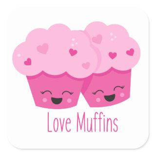 Love Muffins word art fun sticker