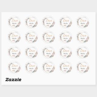 Love never fails Corinthians 13 Bible verse Classic Round Sticker