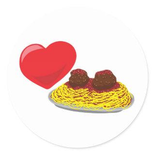 Love pasta!  Customizable: Classic Round Sticker