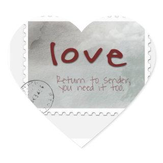 love return it to sender we all need LOVEE Heart Sticker
