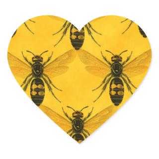 Love the Bug: Yellow Jacket Squadron Heart Sticker