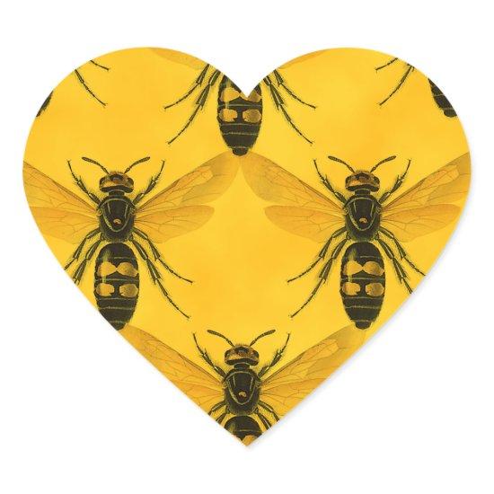 Love the Bug: Yellow Jacket Squadron Heart Sticker