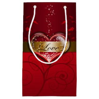 Love Valentine's Day Gift Bag-Small, Glossy Small Gift Bag