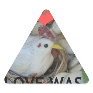 Love was in the Air Triangle Sticker