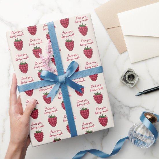 Love You Berry Much Raspberry Pattern | Valentine