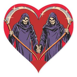 Love You To Death Boys & Girls New Halloween 2023 Heart Sticker