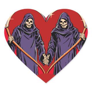 Love You To Death Boys & Girls New Halloween 2023 Heart Sticker