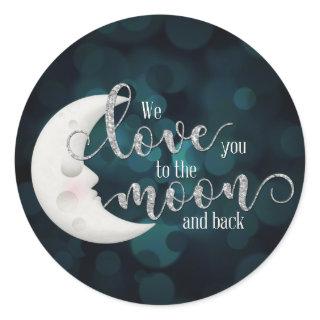 love you to the moon and back stickers