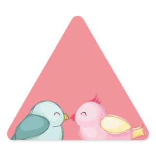 lovebirds-birds-love-romance triangle sticker
