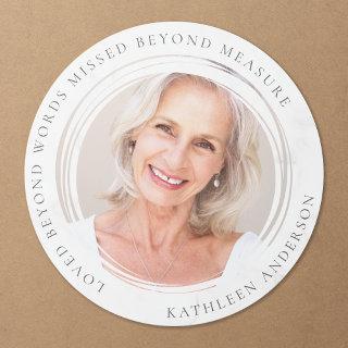 Loved Beyond Words Missed Beyond Measure Photo Classic Round Sticker