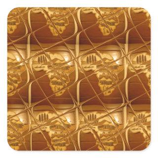Lovely Africa Map Vector Pattern Art Design Print Square Sticker