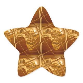 Lovely Africa Map Vector Pattern Art Design Print Star Sticker