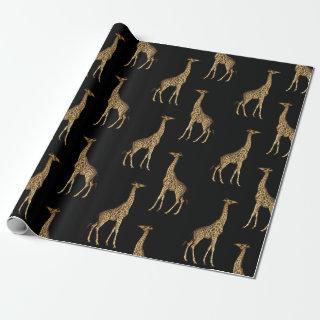 Lovely Black and Gold Giraffe Design