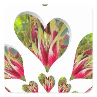 Lovely Hearts Humanitarian Day The World Needs Lov Square Sticker