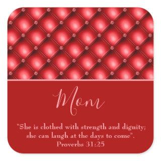 Lovely Mom Red Sticker