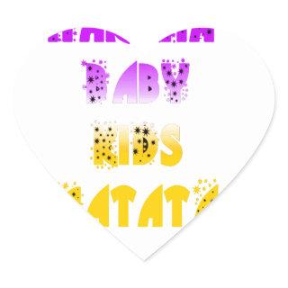 Lovely Purple and Yellow Hakuna Matata Baby Kids G Heart Sticker
