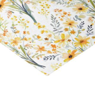 Lovely yellow spring wildflowers tissue paper