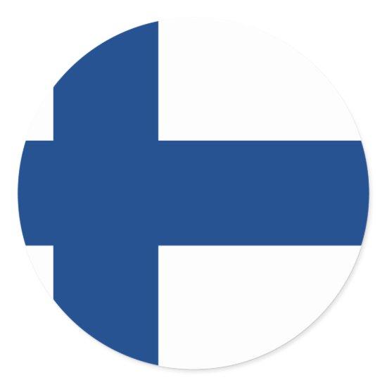 Low Cost! Finland Flag Classic Round Sticker