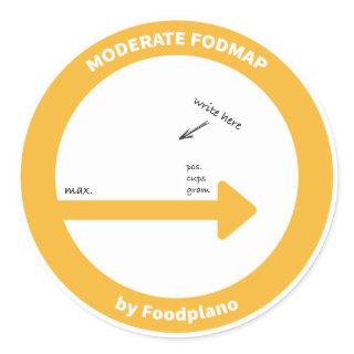 Low FODMAP diet sticker for moderate FODMAP foods